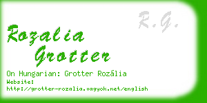 rozalia grotter business card